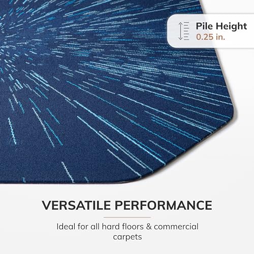 Anji Mountain Office Chair Mat for All Surfaces- Anti-Slip, Easy Rolling Office Desk Chairmat, Premium Hard Floor Protection Chairmat, Exclusively Designed for Home Offices, Galaxy Blue (36x48)