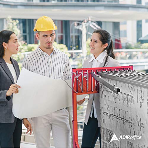 Adir Mobile Blueprint Holder – Construction Plan Rack, Map Organizer, Blueprint Rack, and Poster Display Rack for Jobsite and Office (Without Blueprint Clamps)