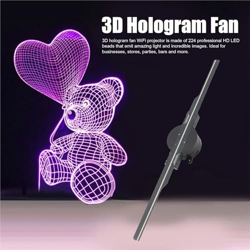 3D Hologram Fan 2000x224 Clear Custom Editing WiFi Projector for Business