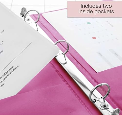 24 Pack, 1.5" Fuchsia 3-Ring View Binder w/ 2-Pockets
