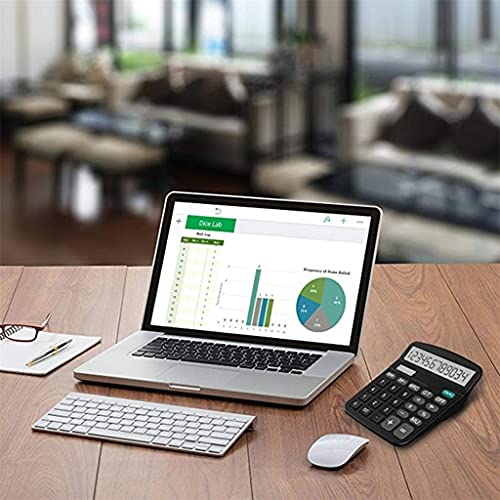 NSUQOA Finance Calculator Plastic Solar Computer Business Office 12-Bit Desktop