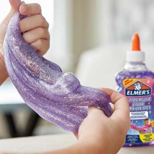 ELMER'S 2090851 Elmers Glitter Glue Purple Liquid Glue 177ml Slime Multi-Purpose