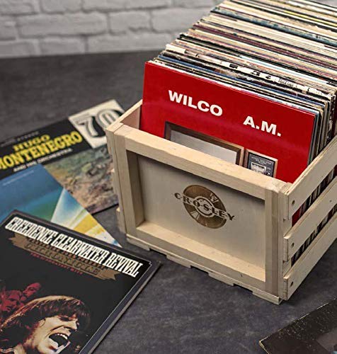 Crosley AC1004A-NA3 3 Pack Vinyl Record Storage Crate Combo, Natural