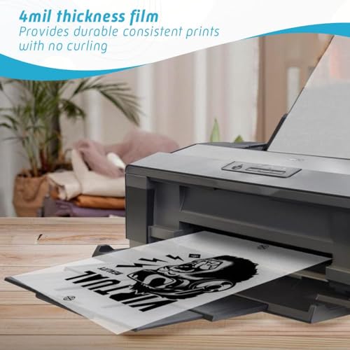 Cisinks 13 x 19 Inch A3+ Waterproof Inkjet Transparency Film for Silk Screen Printing 100 Sheets - 100micron Quick Drying Positives Universal Printers 4 Mil