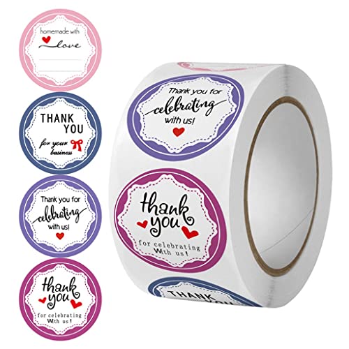 MVNOIRE Thank You Sticker Gift Box Decoration Handmade Baking Small Business Sealing