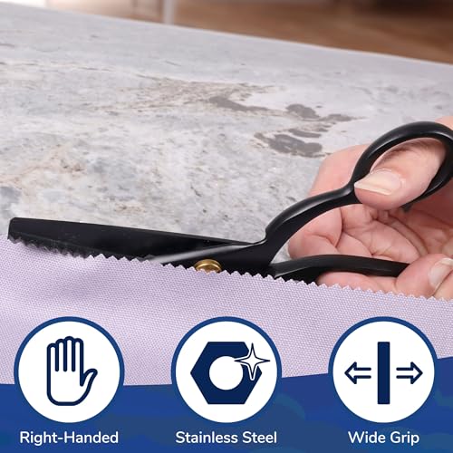 JubileeYarn Professional Metal Pinking Shears - Black - 10 Units