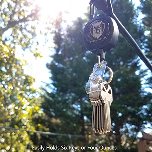 Bulk 25 Pack - Heavy Duty Retractable Badge Reels w ID Holder Strap & Keychain - Strong Sidekick Carabiner Belt Loop Clip - Retracting Lanyard w Kevlar® Cord for Keys & Access Cards by Specialist ID