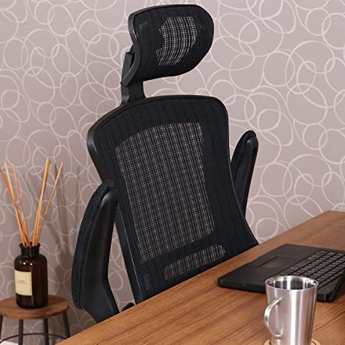 Fuji Boeki 82530 Master 3 High Back, Office Chair, Desk Chair, Mesh, Breathable, Black, Backrest Storage Space Included, Elevation Function, Locking Function