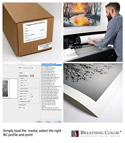 Elegance Velvet 17 in x 25 in, 25 Sheets is a Premium Matte 310 gsm, Cold Pressed Bright White Museum Grade Fine Art Inkjet Paper, Compatible with Most Dye-Based and Pigment Printers