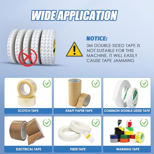 Ostreemaner Tape Dispenser Adhesive Electric，Precise Digital Control of Cutting Length，Cycle Cutting and Storage Memory Functions，for Packaging Office Warehouse Use