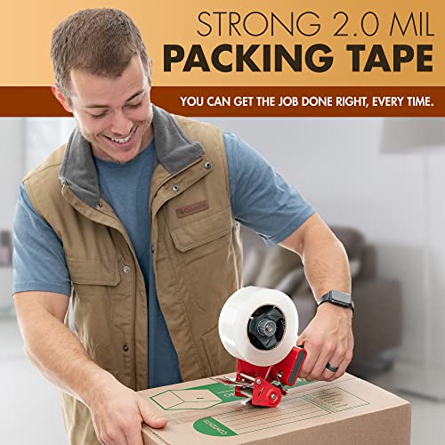 Packstrong Heavy Duty Packing Tape 24 Rolls, 3 Inch Wide 2.0 Mil 110 Yards