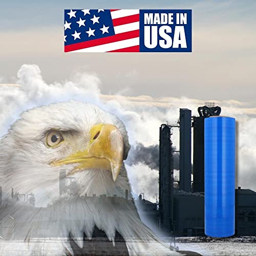 PSBM VCI Stretch Wrap, 4 Pack, 18 Inch x 1500 Feet, 100 Gauge, Aqua Plastic Cling, Hand Shrink Film with Volatile Corrosion Inhibitor Technology