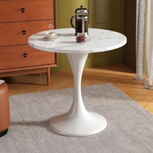RIXNOMA Round Conference Table, Wooden Meeting Room Table with Thickened Top and Wood Base for Office Conference Rooms, Small Office Spaces, and Boardroom Meetings