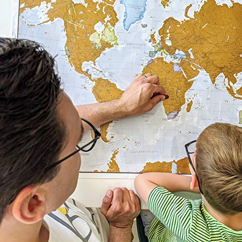 Scratch The World ® Travel Map - Scratch Off World Map Poster - 23 x 33 in