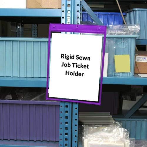 StoreSMART - Rigid Stitched Shop Ticket Holders - Purple - 50 Pack - 9 x 12 inches - Open Short Side - T85726S-P50