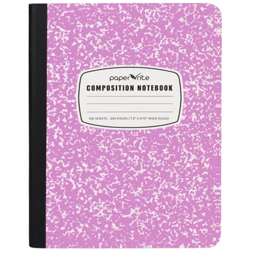 Paper Rite Marble Composition Notebook Wide Ruled, 9.75x7.5 in