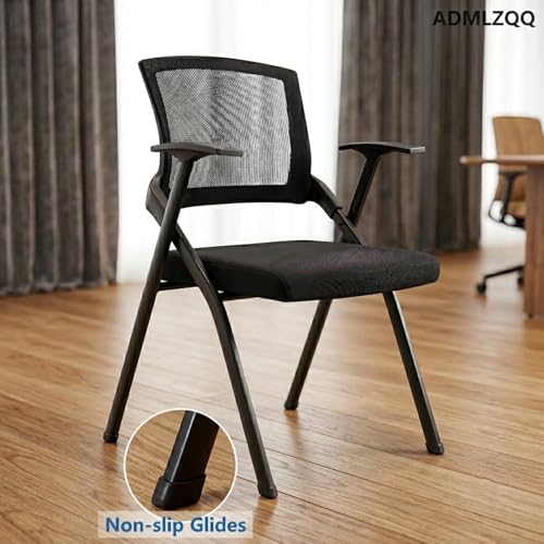 2 PACK Heavy Duty Folding Office Conference Chair with Armrest Mesh Back