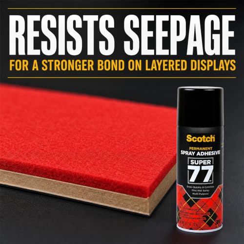 Scotch Super 77 Spray Adhesive, 10.75 Oz, 12 Pack