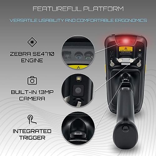 Chainway C6000 Wireless Pistol Grip Barcode Scanner Handheld | SE4710 2D/1D/QR Code Reader, Keyboard, WiFi, Bluetooth | for Inventory Scanning (Build Your Own)