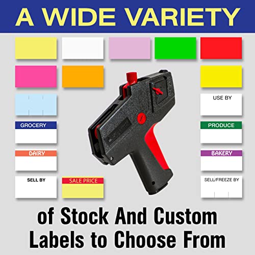 Labels by Kenco to Fit Monarch 1110 Price Gun – Made in The USA -Ink Rollers Included, Choose Your Color and Quantity (Sell by/Freeze by, 4 Sleeves 68,000 Labels)