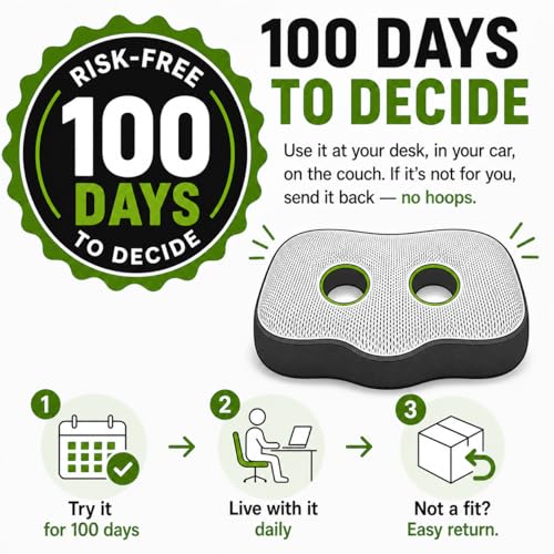 Aylio Socket Seat Cushion – Twin Cutout Sit Bone & Tailbone Pressure Relief