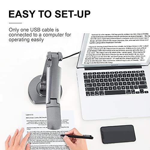 JOYUSING V500S 8MP Document Camera for Teachers, USB Visualiser for A3 Size, LED Light, AutoFocus, OCR for Windows, Classroom Presentation, Remote Teaching, Web Conferencing, Mac, Windows