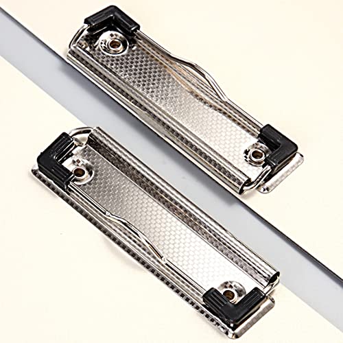 ECOLFE clipboard, 10 Pack Hardboard Record Board Clip Hard Shell Drawing Board with Metal Clip for Home, Office, Restaurant Plastic Folders(C)