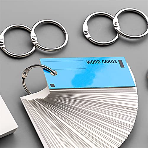 15/30pcs Metal Loose Leaf Binder Ring Book Hoops DIY Albums School Office Craft Book Binding Hoops Office Binding Supplies (Color : 15Pcs 45mm) (30pcs 25mm)