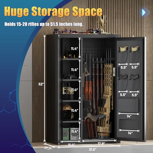 Eltean 18-20 Large Long Gun Safe for Home Rifles and Pistols