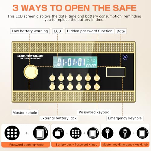 6.5 Cuft Large Double-door Coin-operated Safe Box Fireproof Waterproof