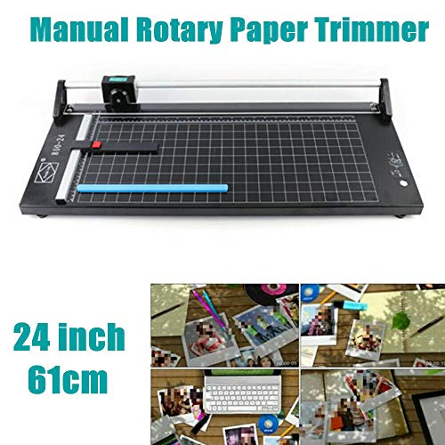 24/36 Inch Manual Rotary Paper Trimmer Precision Photo Paper Cutter for Craft Paper, Photo, Coupon, Label and Cardstock (24")