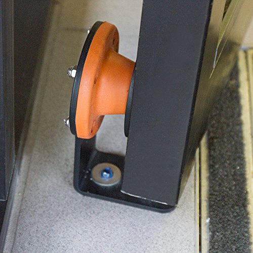 MAG-Mate D3X1BKT Magnetic Door Holder/Stop with Bracket, Door Stopper with Magnets, Holds Doors Open, 2.75" H x 3.5" W x 3.5" L, 27 lbs. Holding Capacity, Orange/Black