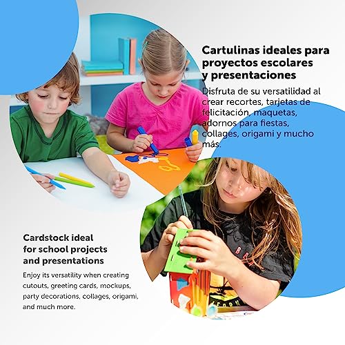 50 x 65 cm Fluorescent Coloured Card Stock Large Cardboard 180g m-office (x125 Sheets, Neon Green)