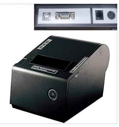 pbm GP-80250 ivn P-822D USB ONLY Thermal Receipt Printer, Cashdrawer Port,USB and Serial Port, AUTO Cut, Supports ESC/POS Star Commands, Compatible with EPSON Star Micronics, 1, Black