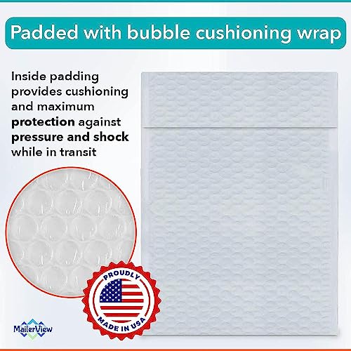 Small Bubble Mailers 4x8, Self Seal Poly Padded Envelopes #000, 500 Pack