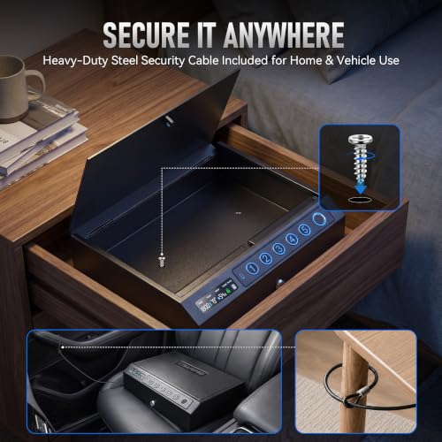 Gun Safe,Biometric Fingerprint Gun Safe for Handgun Pistol Safes CTSAFEPRO