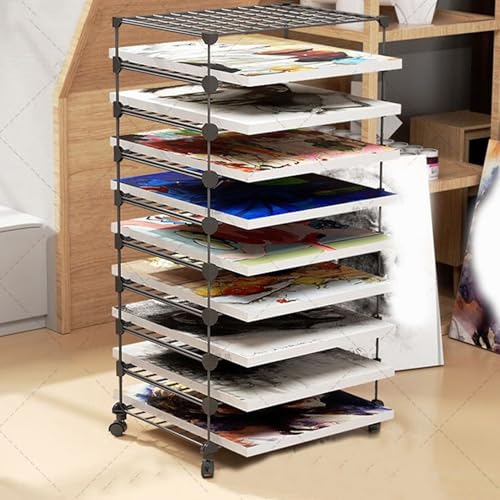 Paper Organizer,4/5/6/7/8-layer Sorting Organizer, Paper Sorter, Paper Storage Cabinet for Home, Classroom, Office, School（Black,White）(Black,7tier)