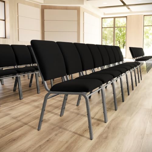 Flash Furniture Advantage Black Multipurpose Church Chairs - 18.5 in. Wide
