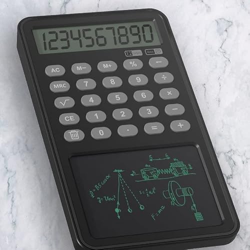 Multifunctional Calculator Business Office Portable LCD Handwriting Tablet 12 Digit Display Financial