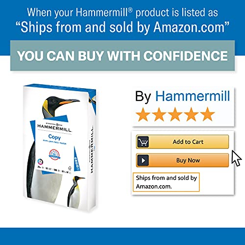 Hammermill Printer Paper, 20 Lb Copy Paper, 8.5 x 14-92 Bright, Made in the USA- 3 Ream (1500 Sheets)