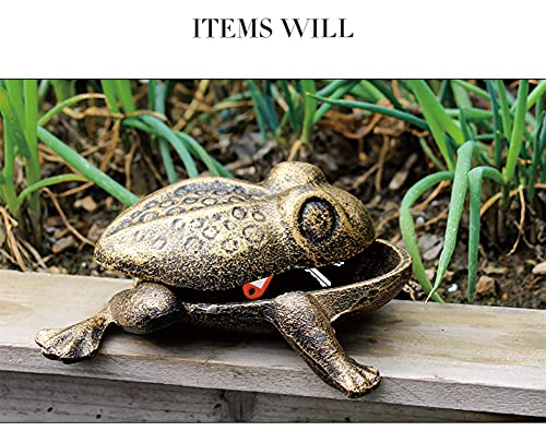 Komkommax Garden Decoration Hidden Key Holder for Outside Hide a key Frog Design, Spare Key Hider Safe For Garden Yard Or Outdoors Use