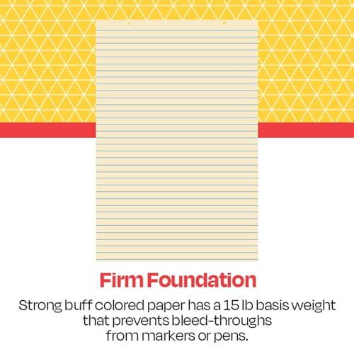 School Smart Manila Tag Ruled Chart Paper, Jumbo Size, 36 x 24 Inches, 36 Sheets