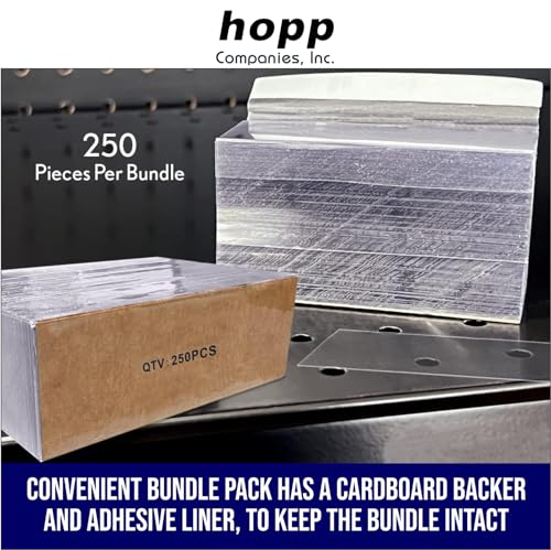 Clear Plastic Label Holder for Shelf Tags - For Metal, Wire & Price Channel Shelves - Clipsin Tight to Secure Retail Price on Shelving - Reusable Covers that Snap in Place 3.5" L x 1.25" H, 7.5 (2000)