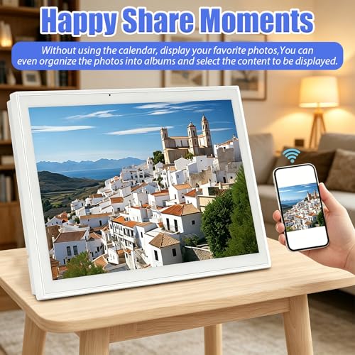 21.5 Inch Smart Skylight Digital Calendar Interactive Touchscreen Display Electronic Chore Chart Wall and Desk Mountable Family Meal Schedule Planner
