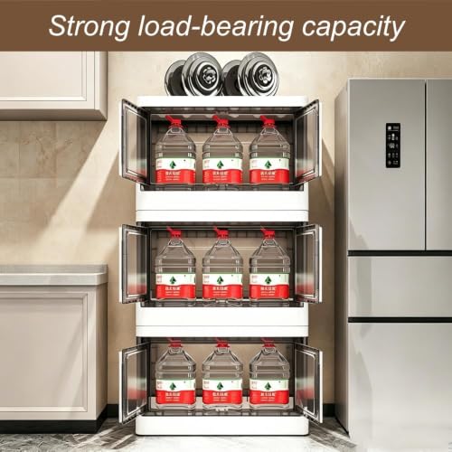 NQRTGFB Multi-Level Stackable Storage Bins with Wheels, Modular Locker Organizer(37.4 * 23.6 * 13.8in)