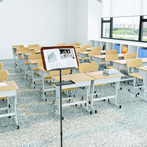 Harlotine Floor Book Stand for Reading, Height Adjustable 33.46"-64.96"
