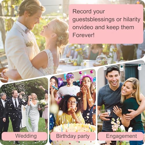 SHAHRYAR Video Guest Book, Audio Guest Book Wedding Phone, Can Take Photos and Record Videos, for Wedding, Bridal Shower, Baby Shower, Birthday, Graduations, Anniversary,White