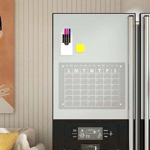 Magnetic Calendar Fridge Dry Erase Board Week and Month Plan