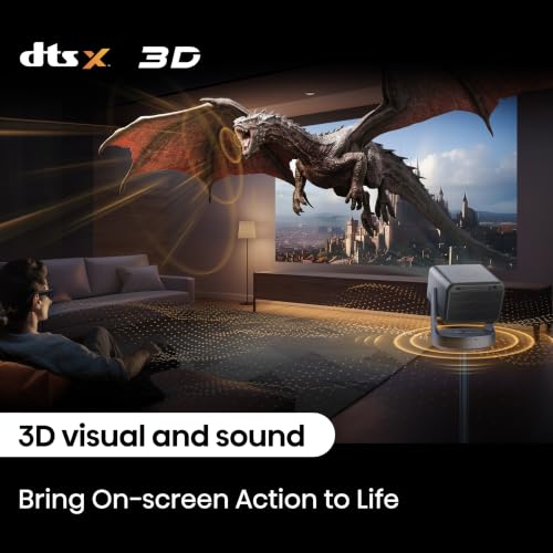Hisense C2 Ultra, Triple Laser Smart Portable Projector, 4K UHD, 3,000 Lumens, 65” – 300”, Dolby Vision, IMAX Enhanced, Sound by JBL, Netflix Included, Designed for Xbox, Optical Zoom