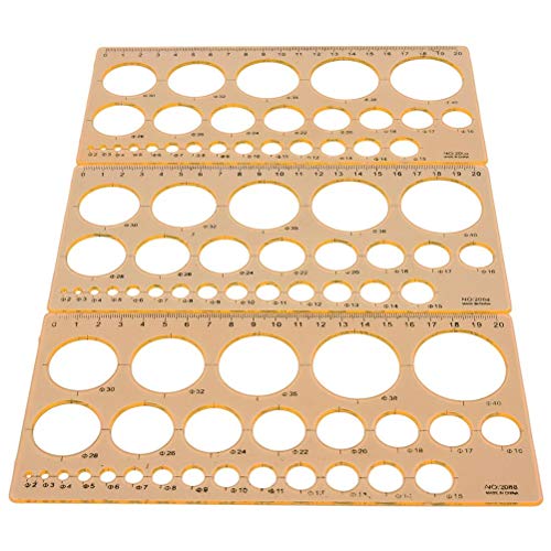 TEDILUVI 1Pc Ruler Template Kit Circle Size Paper Craft Creative Rulers Tool DIY School Office Suppliers Random Color